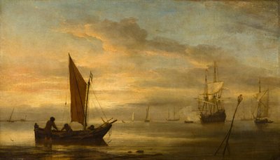 Sonnenuntergang am Meer von Willem van de Velde